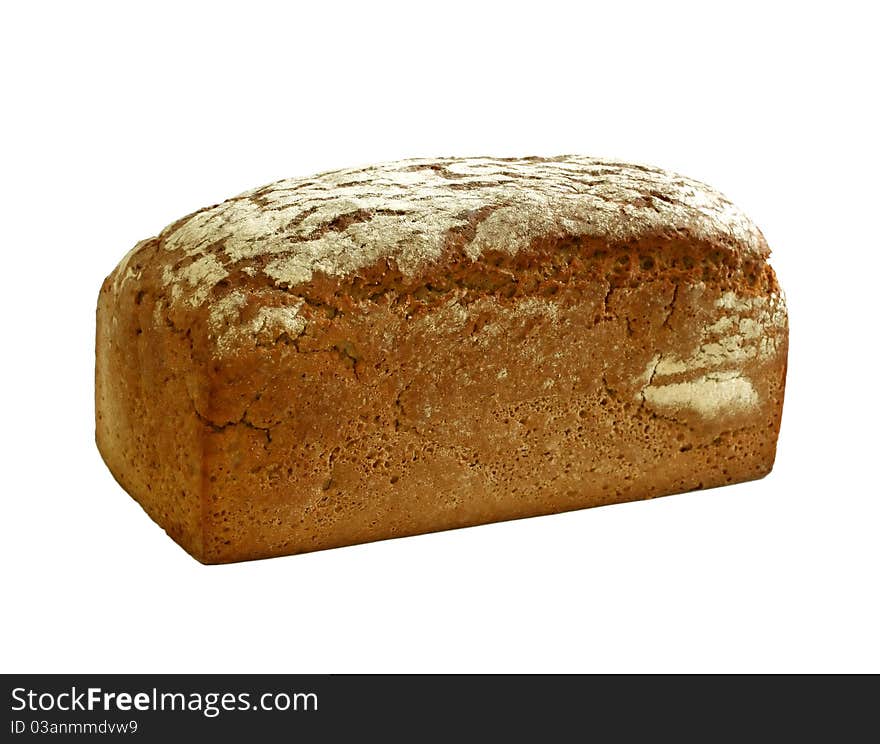 Bread isolated on white