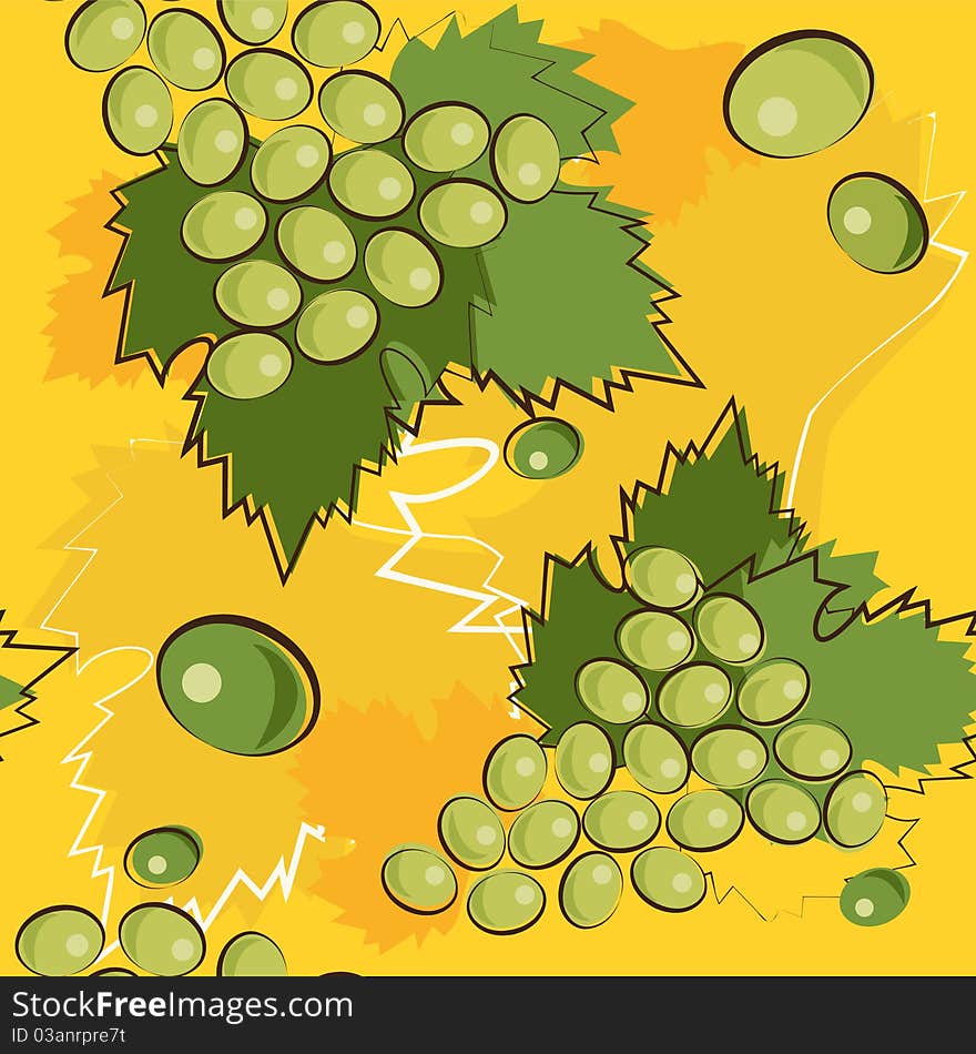 Pattern of grapes background vector