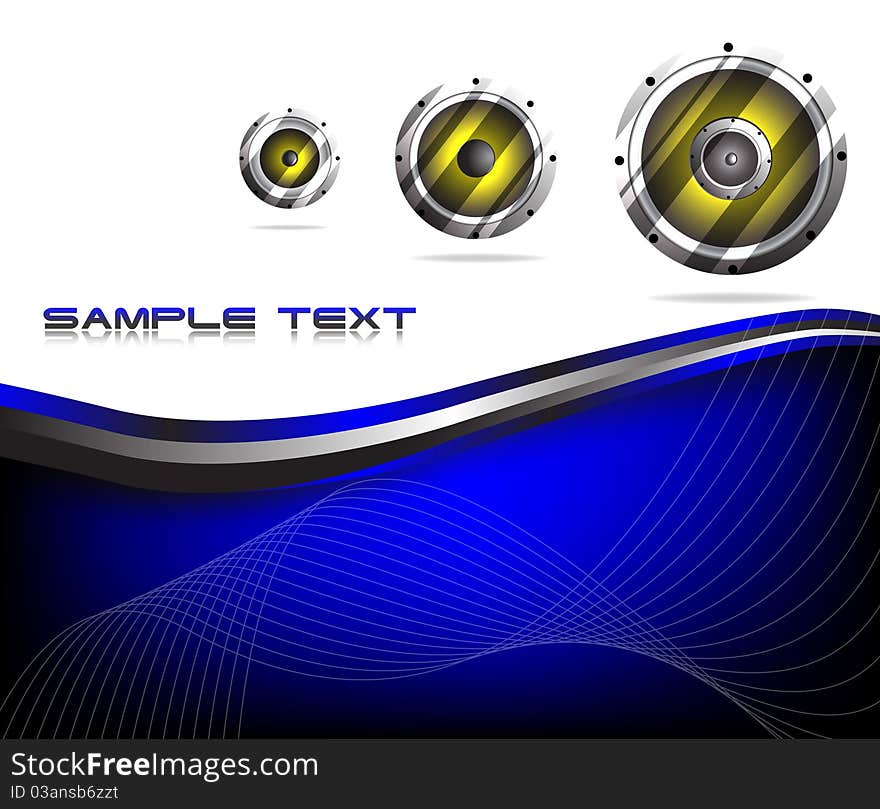 Vector colorful music background. Clip-art