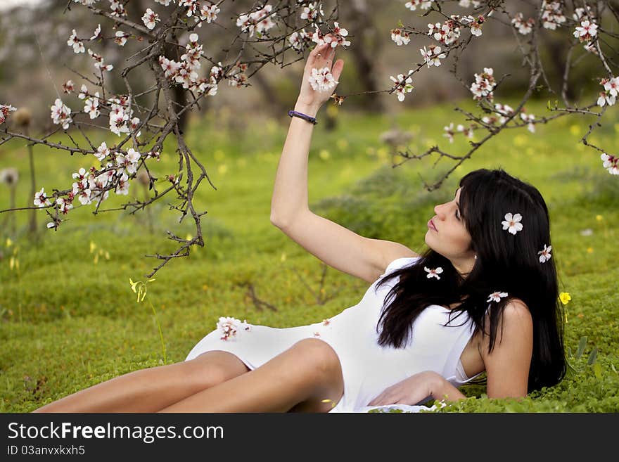 On a green field of pure white