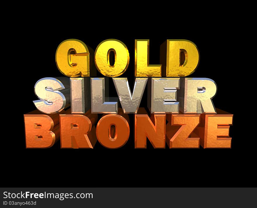 Gold-silver-bronze