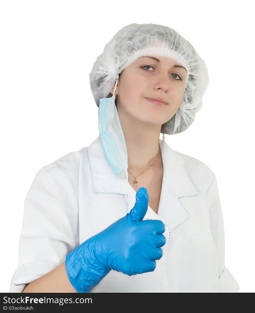 Nurse on a white background