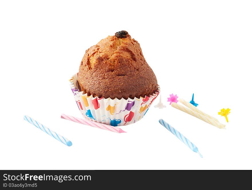 Cake on a white background