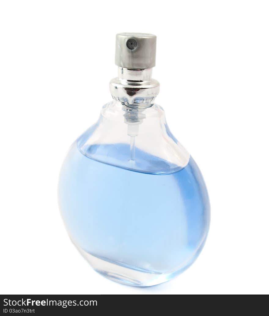 Scented water on white background