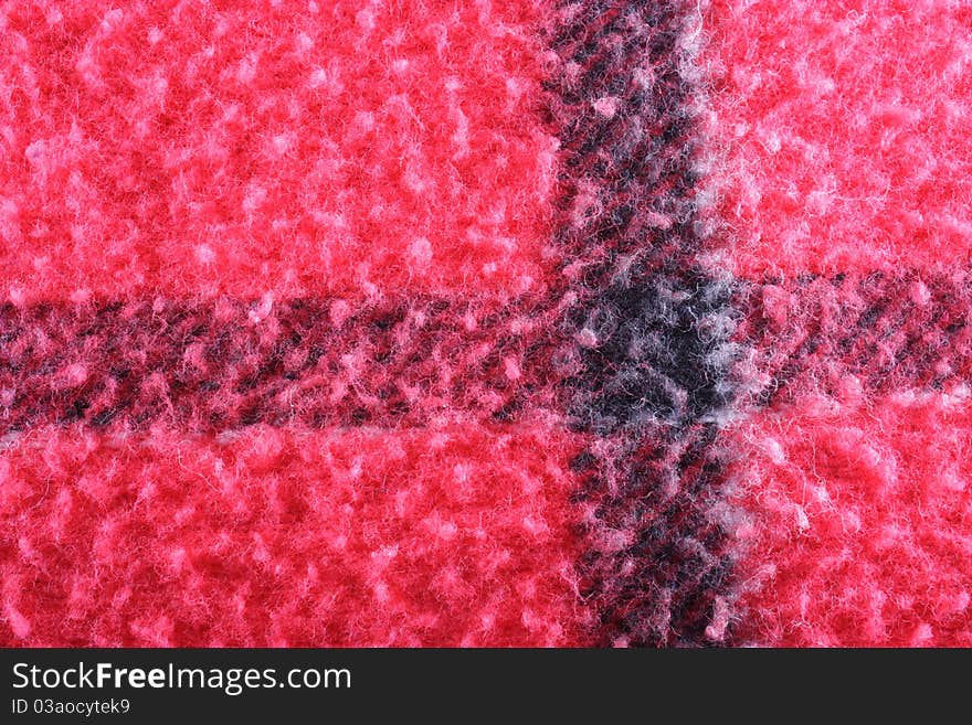 Red and black fleece fabric to be used as a background