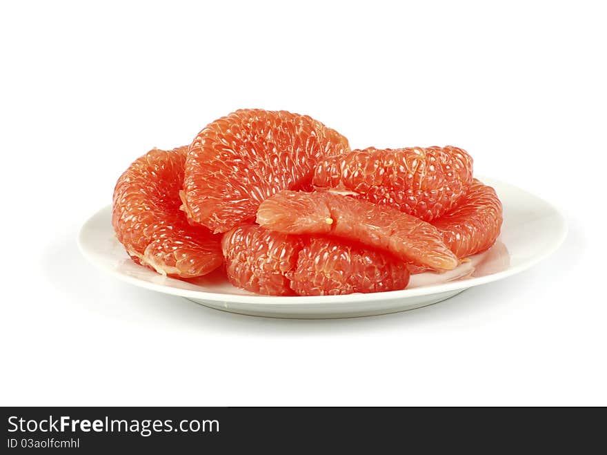 Halves grapefruit