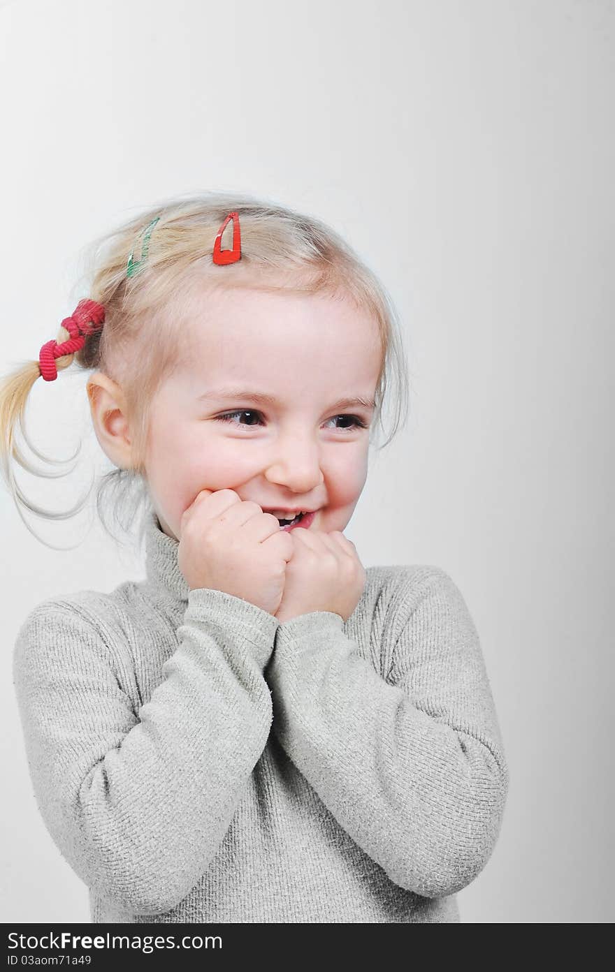 Portrait of lovely blond little girl