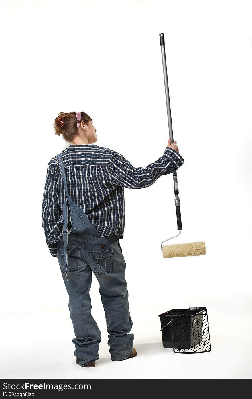 Young Girl With Painting Equipment 3