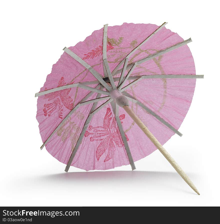 Rose cocktail umbrella