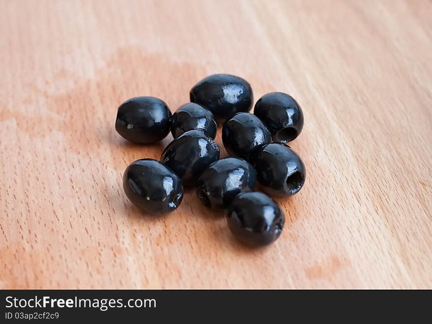 Bunch of black olives