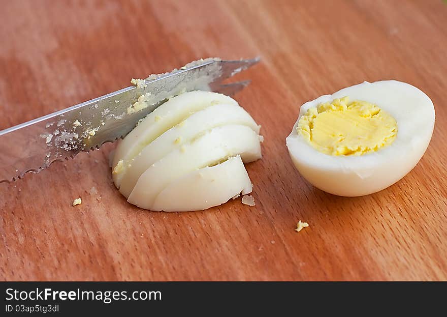 Sliced egg