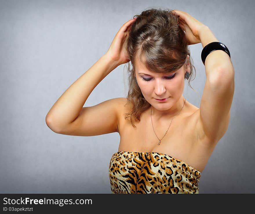 Portrait of beautiful young woman. Portrait of beautiful young woman.