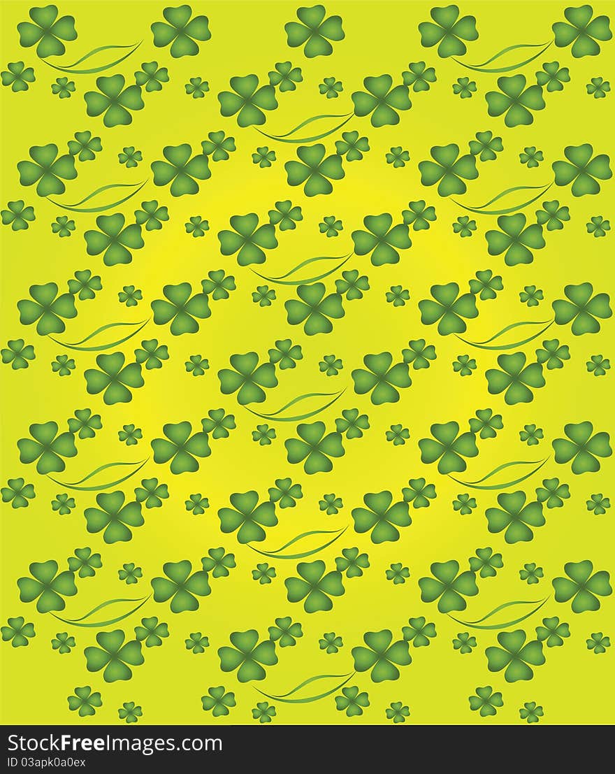 Pattern from a clover, a vector illustration