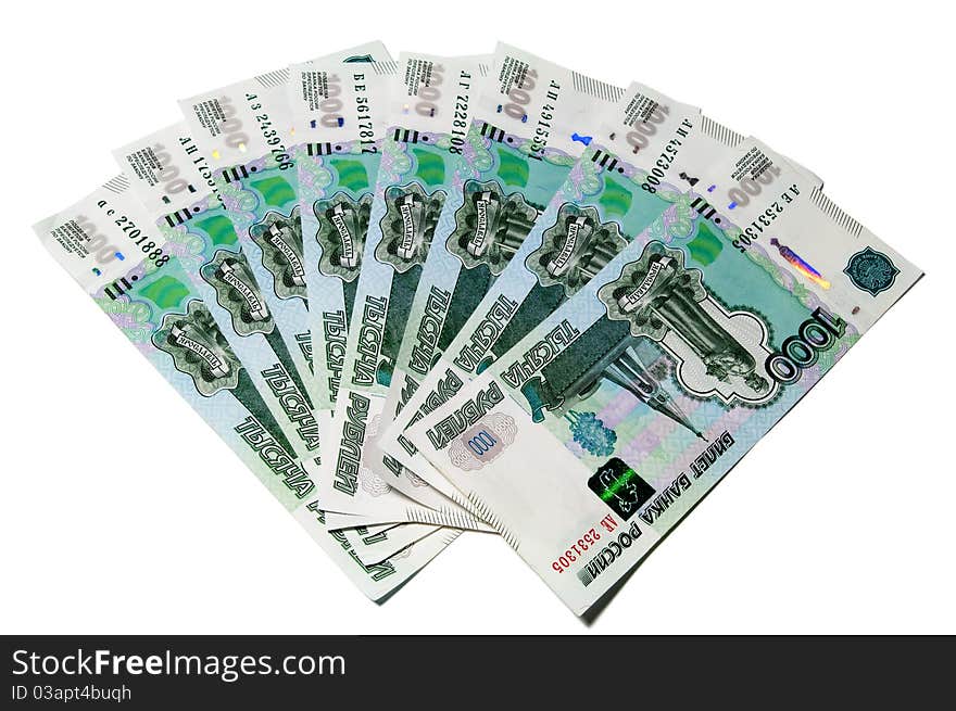 Eight thousands rubles banknotes