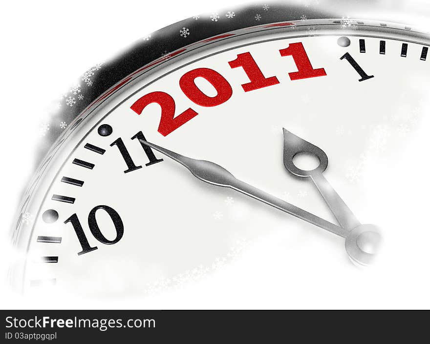 Use clock to represent Christmas celebration