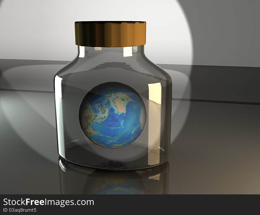 Earth in a bottle