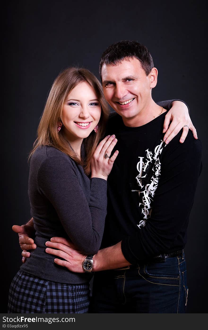 Middle-aged man with grown-up daughter