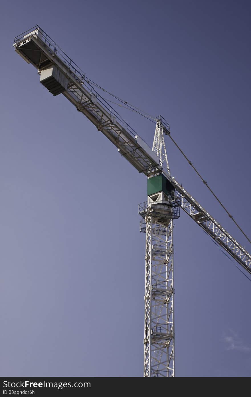 The crane on construction.