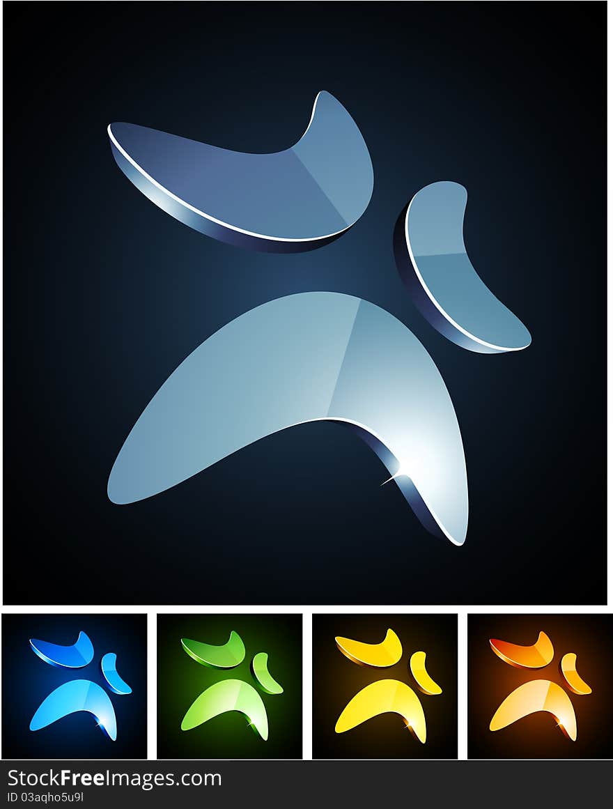 Vector illustration of shiny symbols. Vector illustration of shiny symbols.