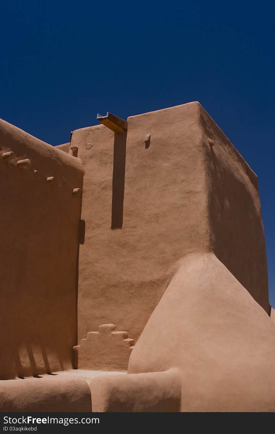 Adobe walls of San Francisco de Asis Church, Ranchos de Taos, New Mexico