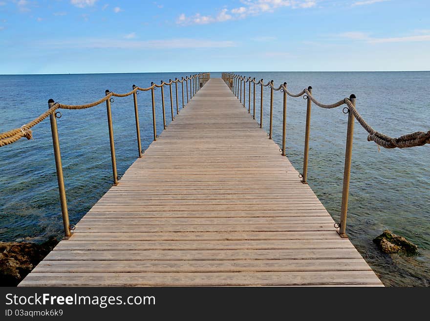 Landing stage on a summer day in tunisia