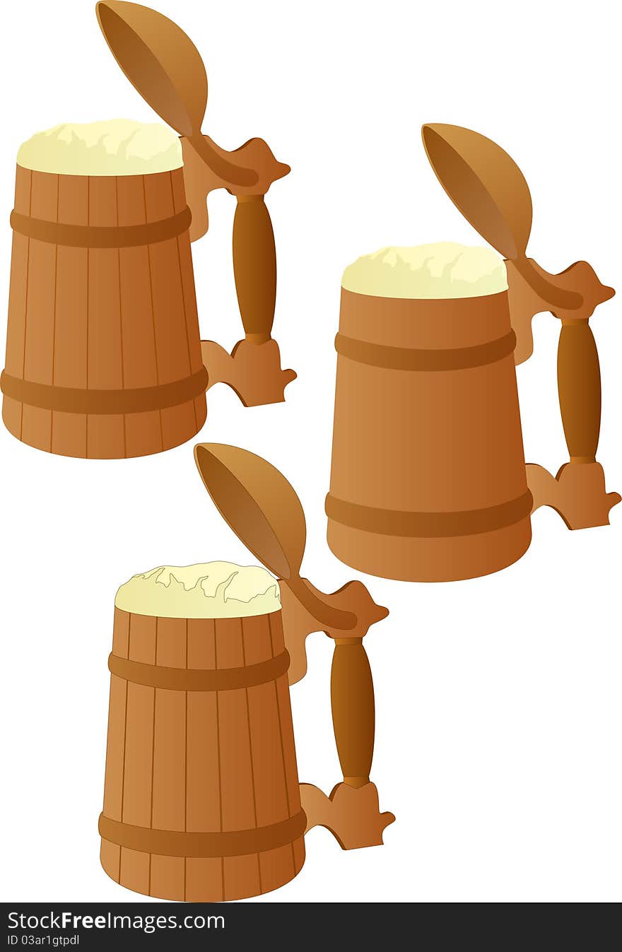 Wooden Mug Of Beer