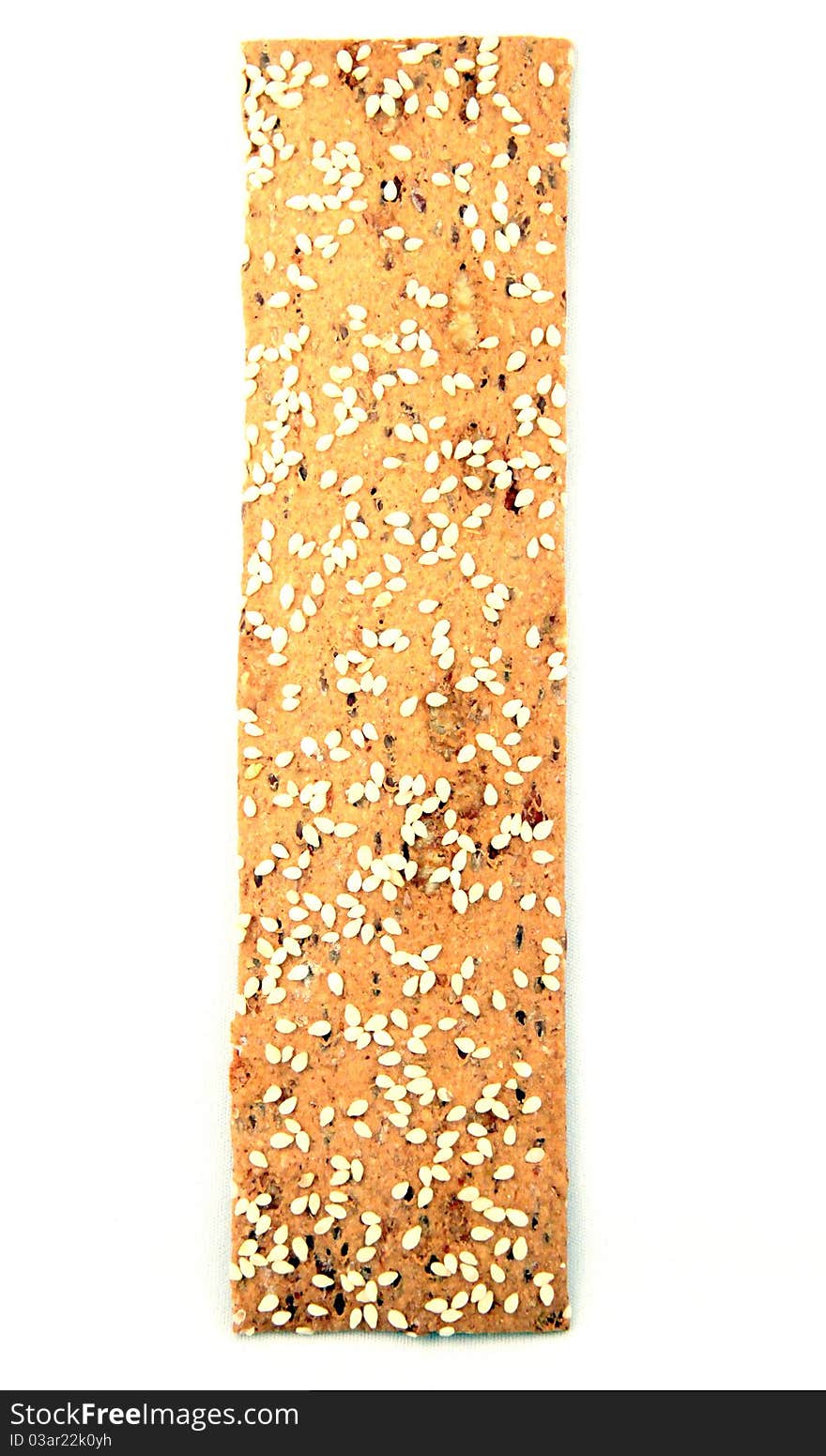 An isolated sesame cracker sold in Canada