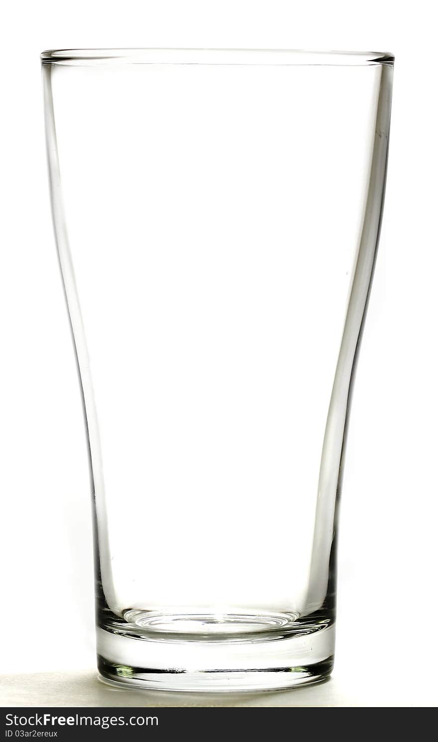 Empty Glass on white background