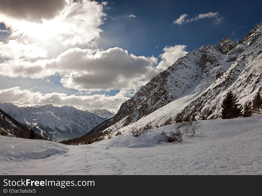 Icy valley