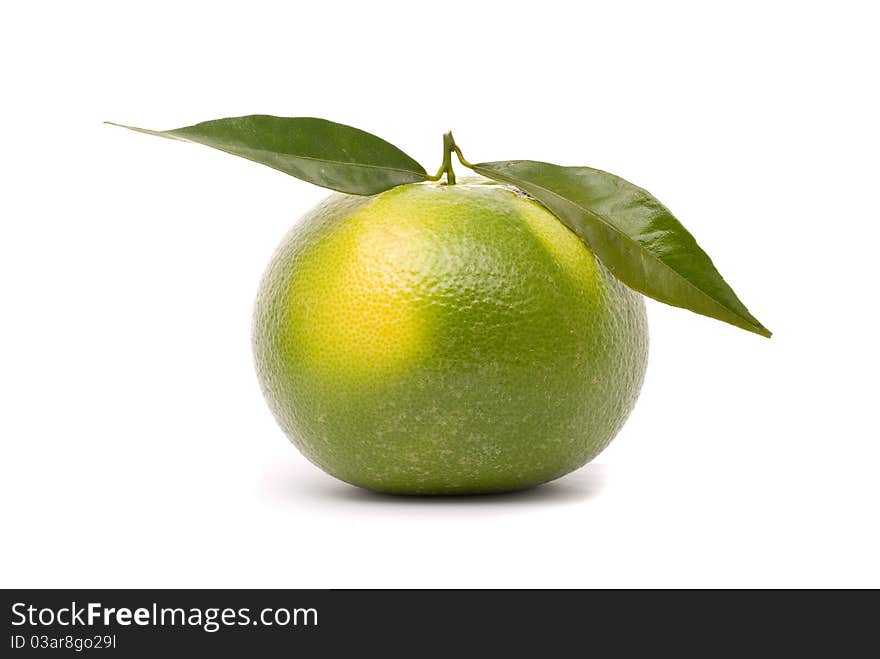 Juicy grapefruit isolated on a white background.