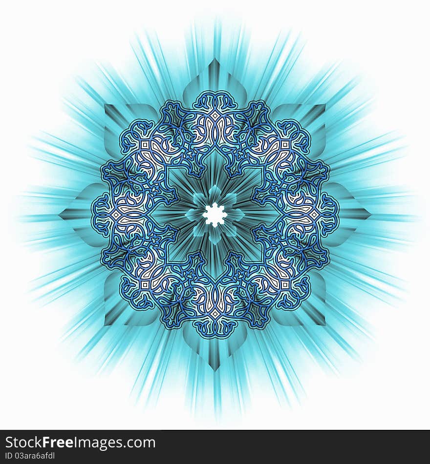 Star Turquoise Ornamental Tile