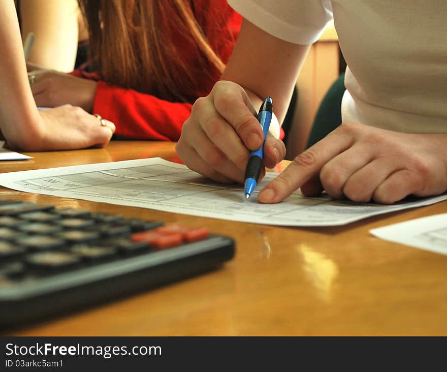 Hand Holding A Pen