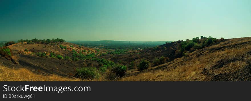 A nice panorame of a Indian hills. A nice panorame of a Indian hills