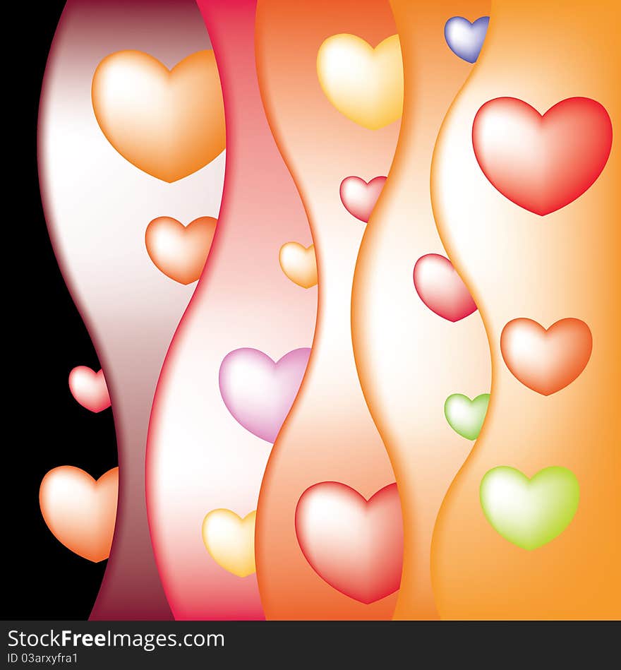 Colorful Valentine's Day background. Colorful Valentine's Day background