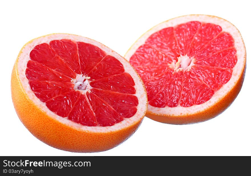 Close-up of a fresh grapefruit. Close-up of a fresh grapefruit