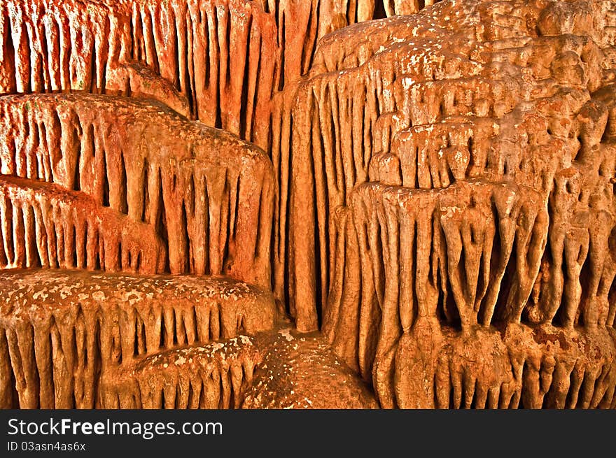 Cherokee Textures of the rocks in Luray caves