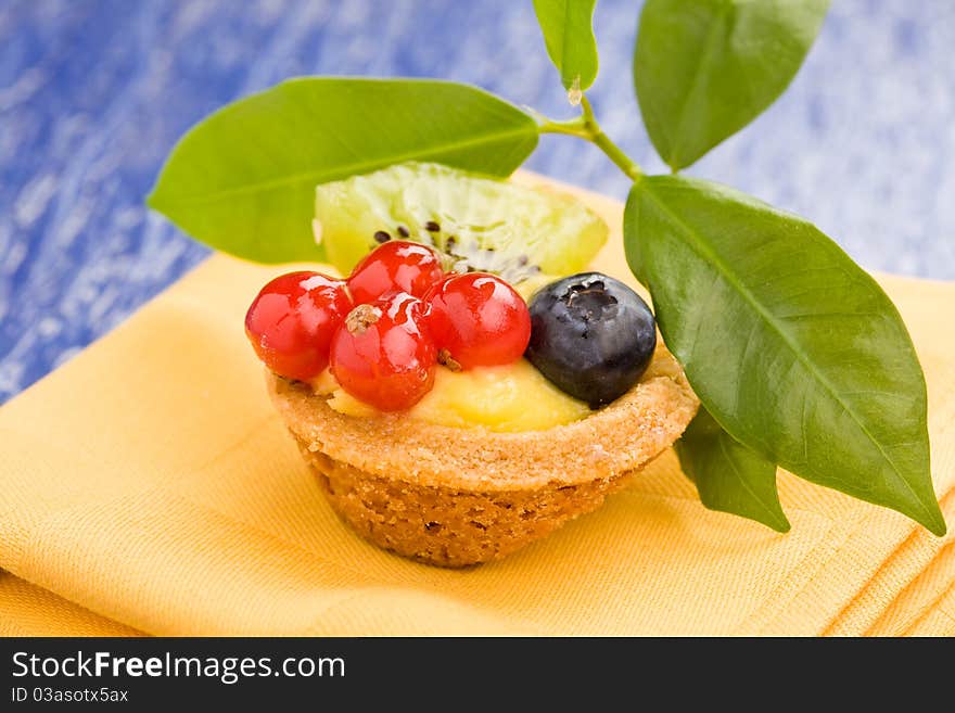 Pastires with blueberries and currants