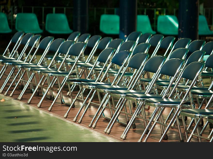 A many chairs for see performance