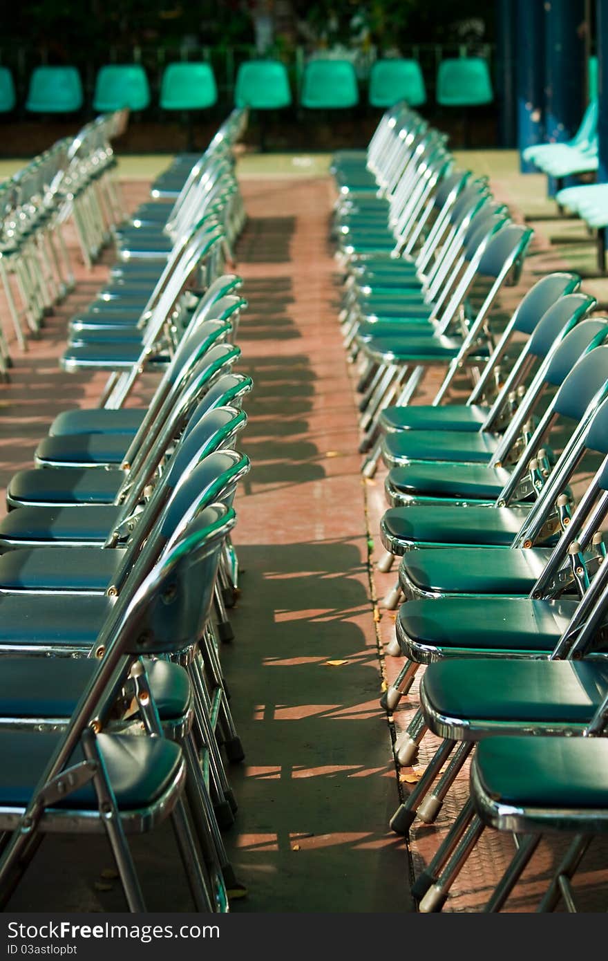 A many chairs for see performance