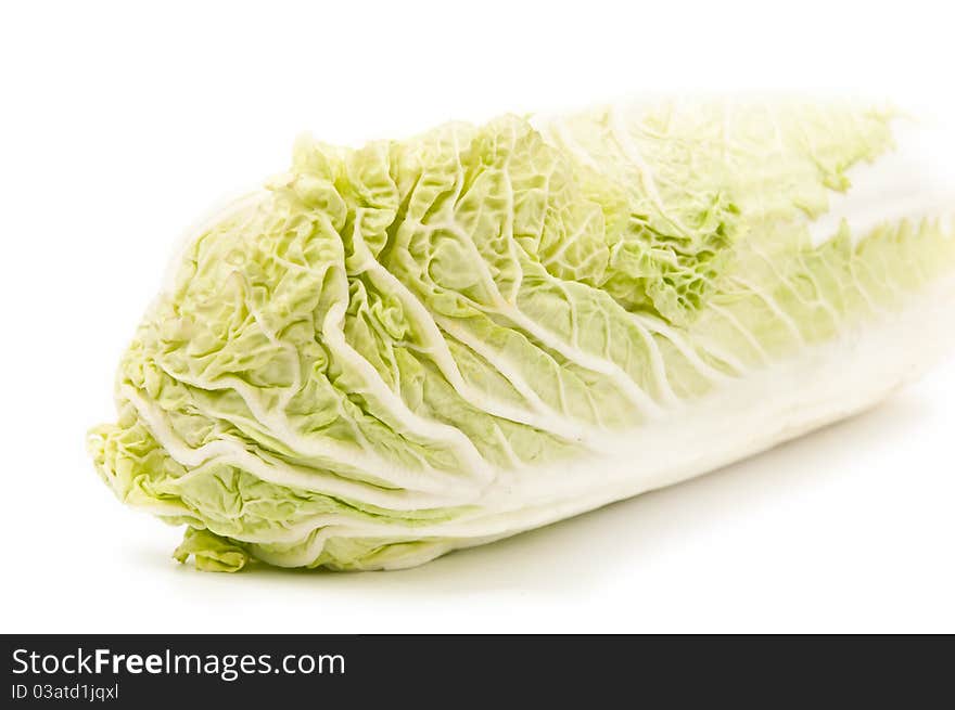 Salad closeup isolated on white