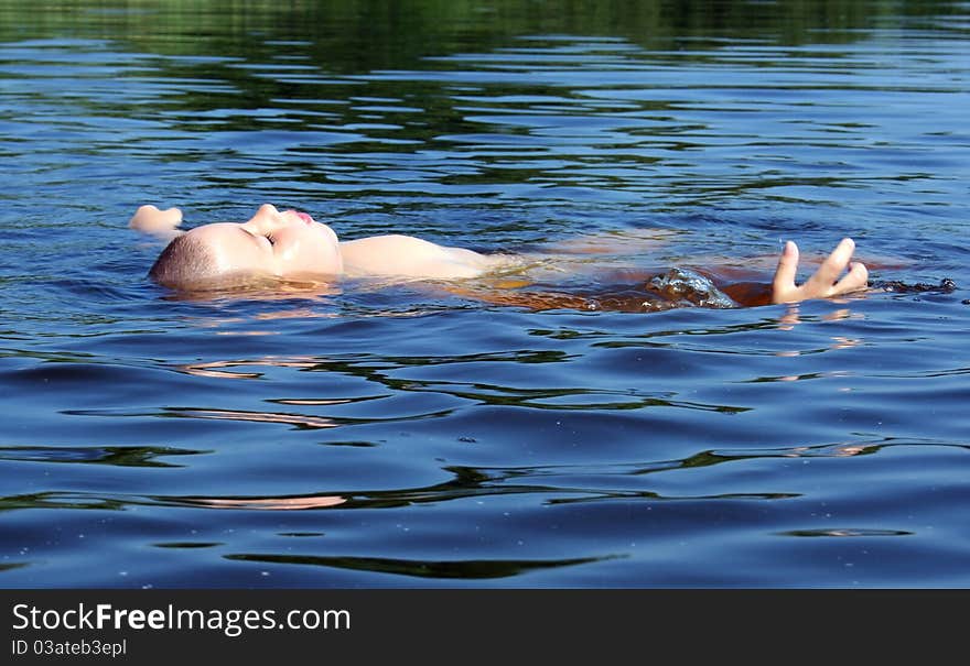 Swimming boy