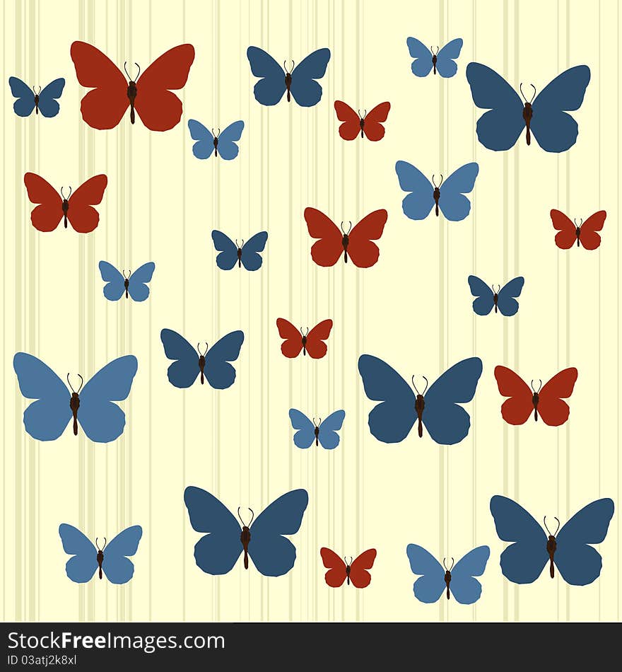 Background with butterflies