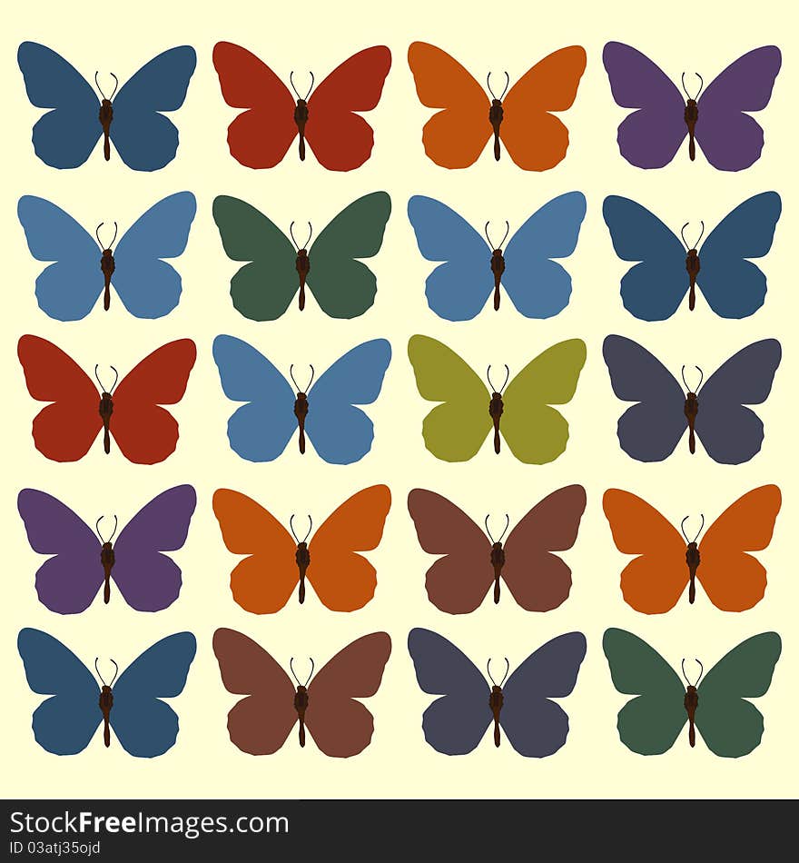 Background With Butterflies