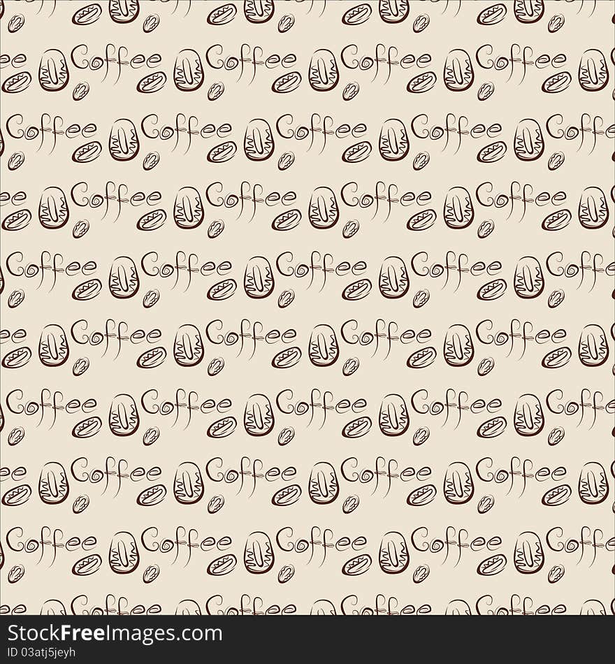 Textured background with coffee symbols. Textured background with coffee symbols