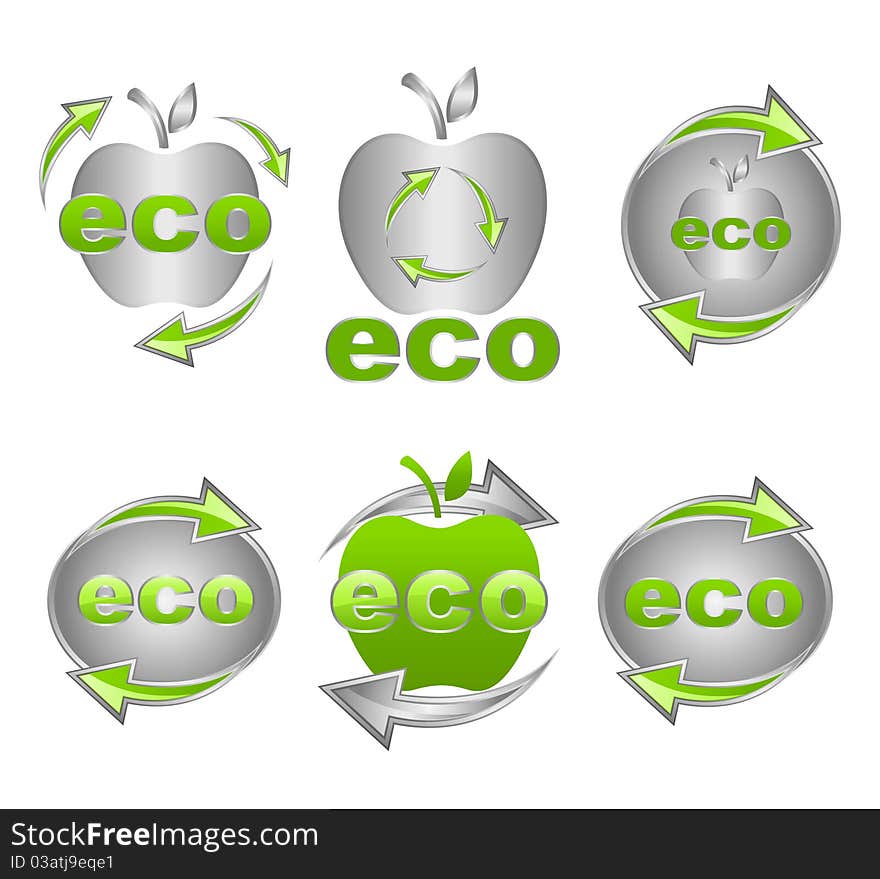 Set of ecology icons