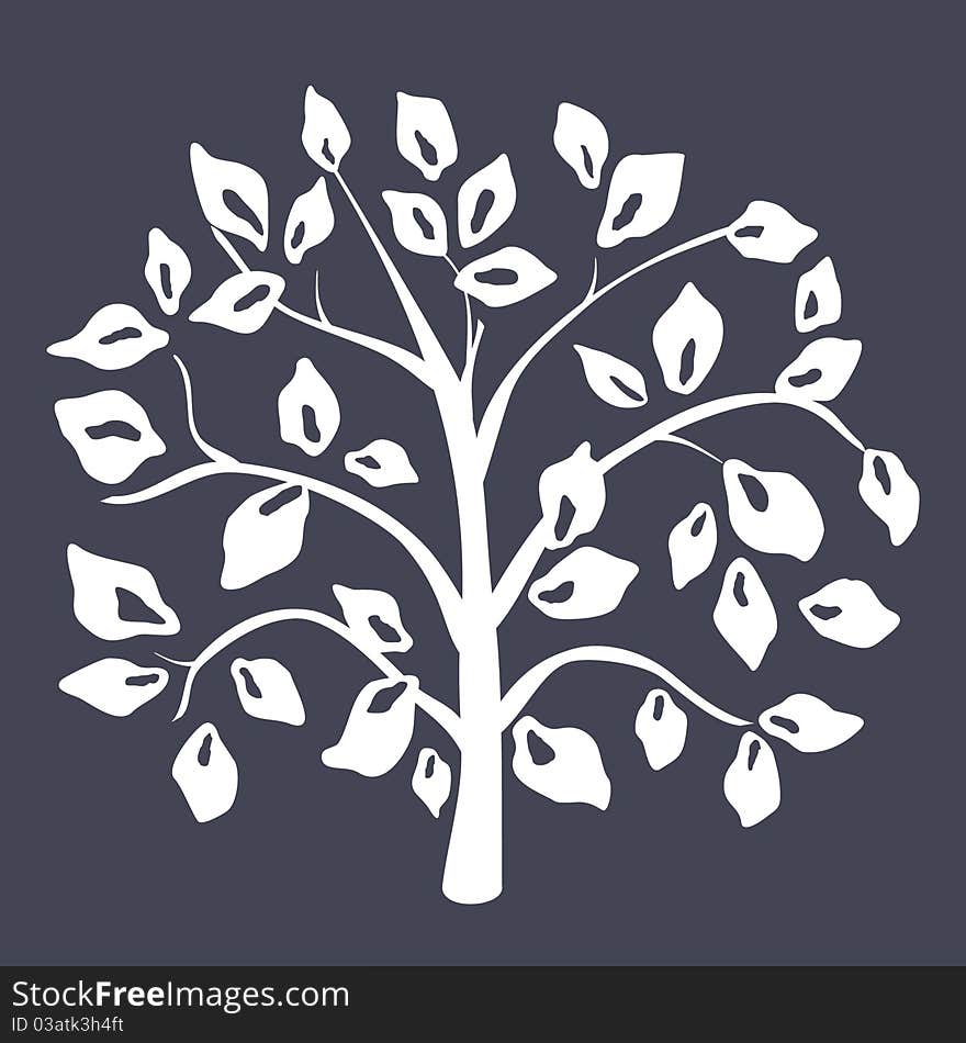 Illustration of beautiful decorative tree. Illustration of beautiful decorative tree