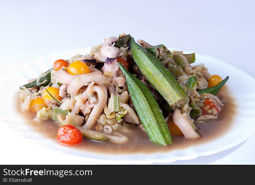 Seafood with vegetables