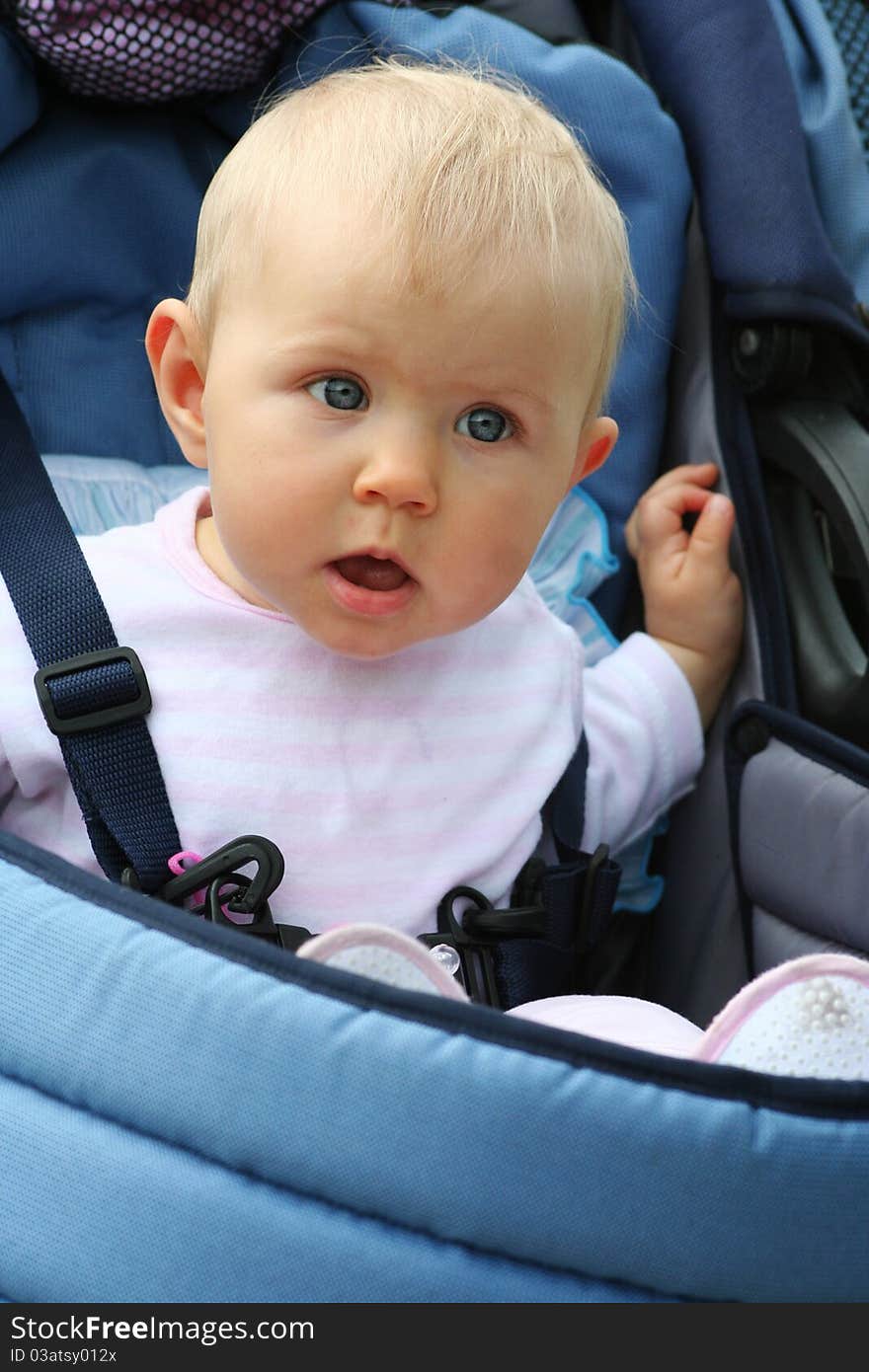 Startled Child With Blue Eye