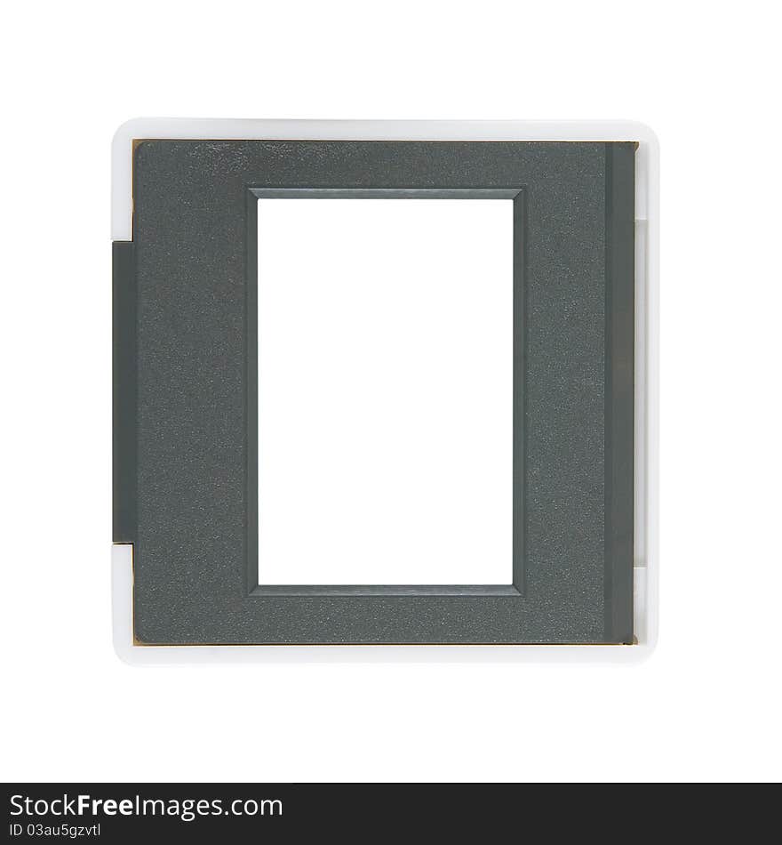 Plastic slide frame isolated on white background