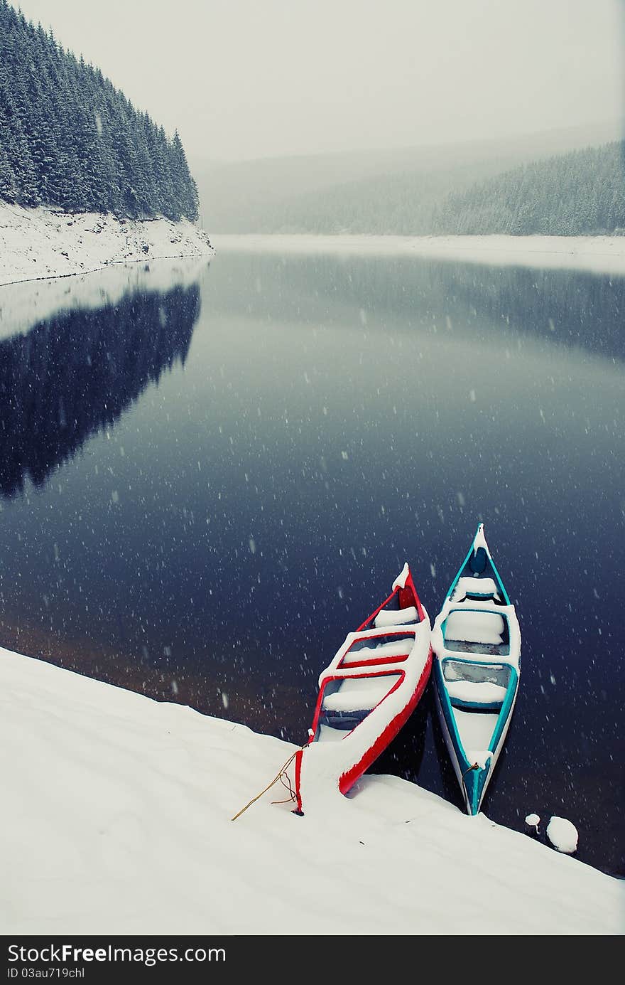 Belis lake in winter,Romania. Belis lake in winter,Romania